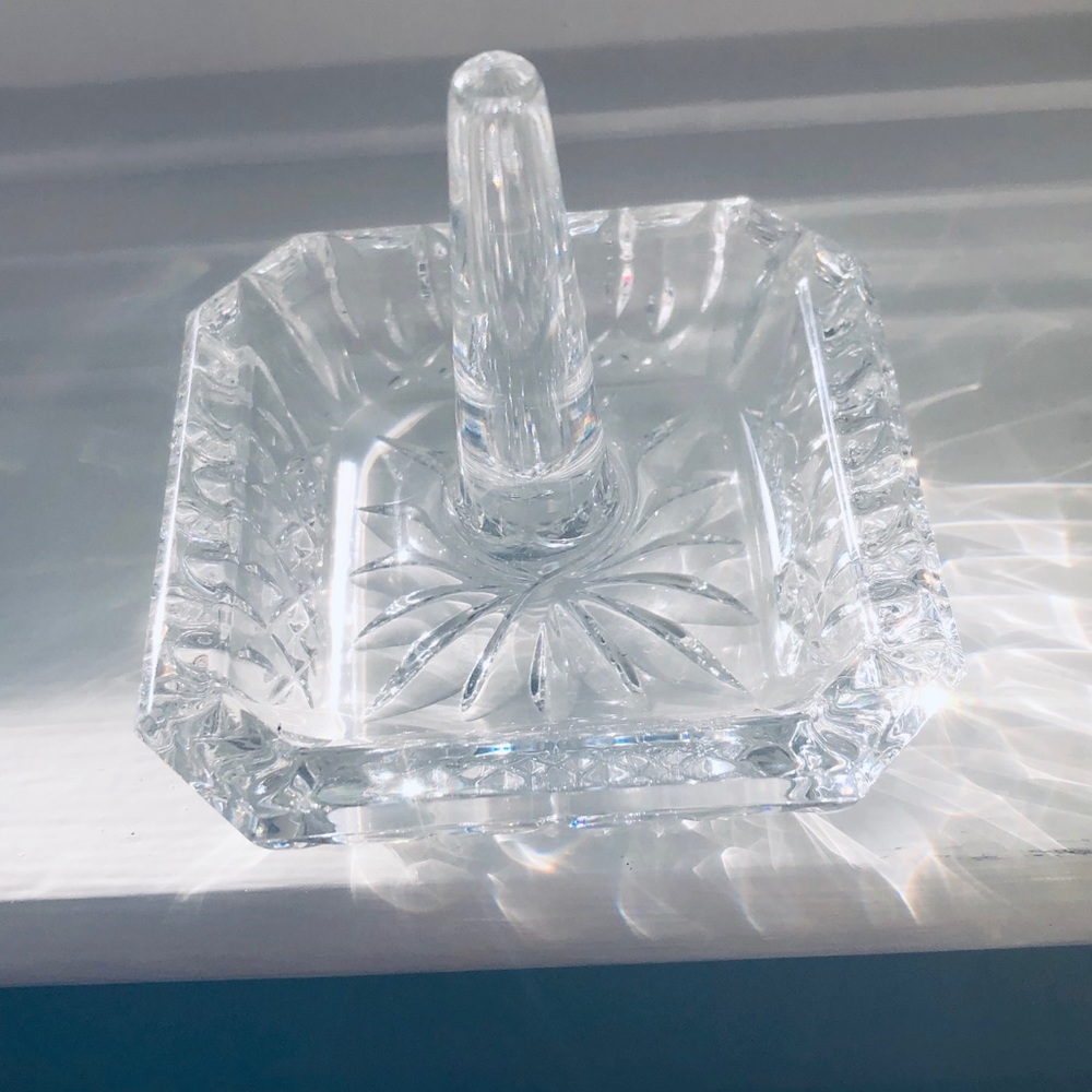 Waterford crystal square ring holder